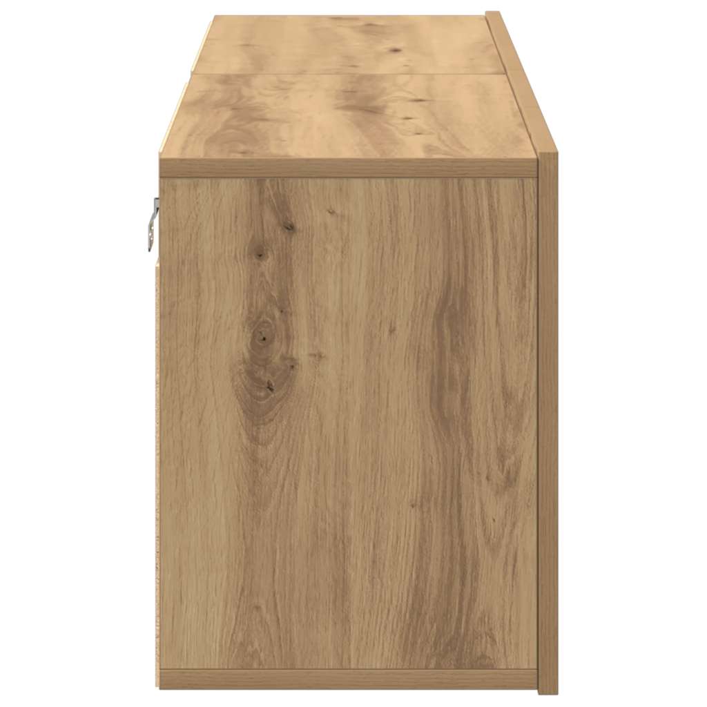 Mobili TV a Parete 2pz Rovere Artigianale 80x30x41 cm