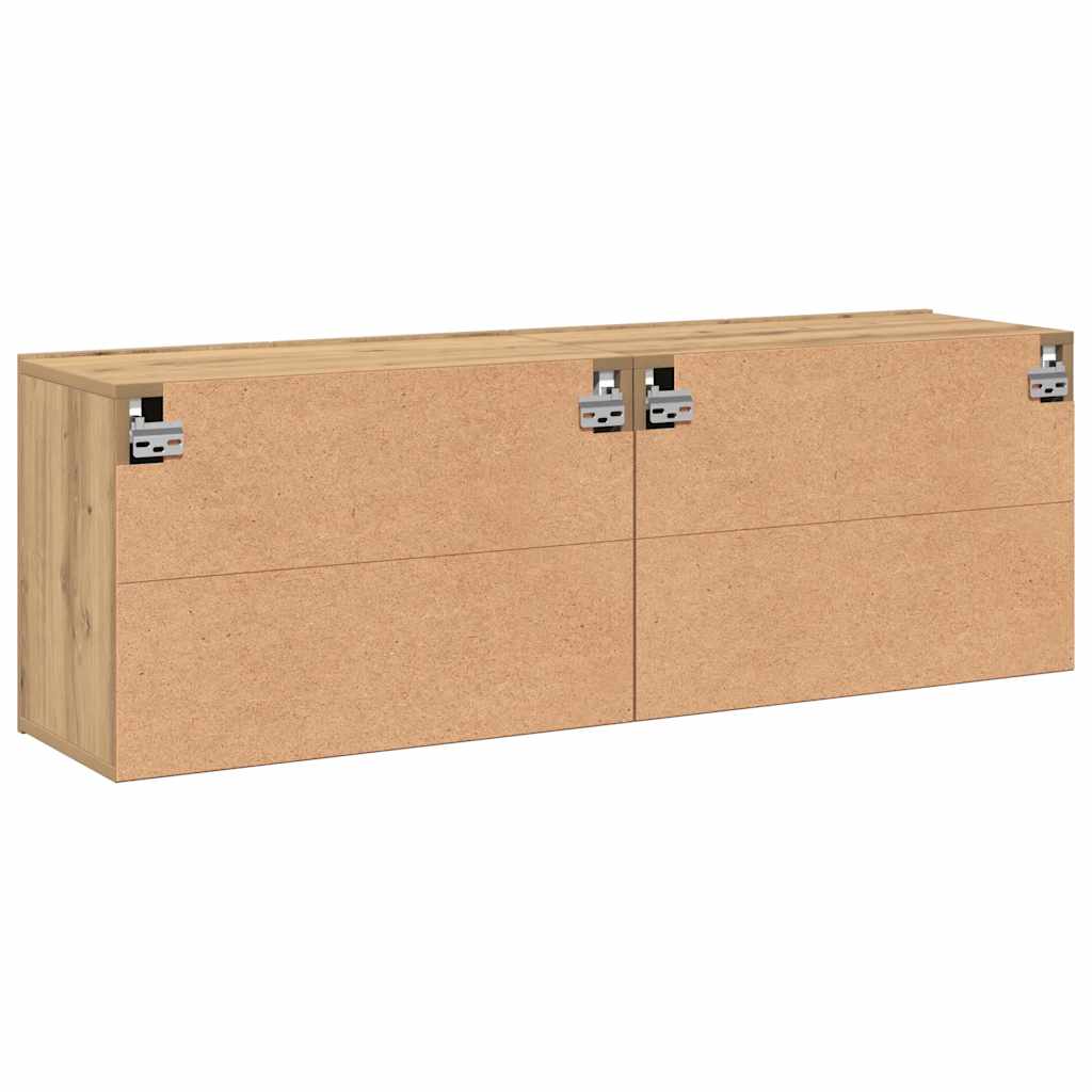 Mobili TV a Parete 2pz Rovere Artigianale 80x30x41 cm