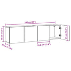 Mobili TV a Parete 2pz Rovere Artigianale 80x30x41 cm