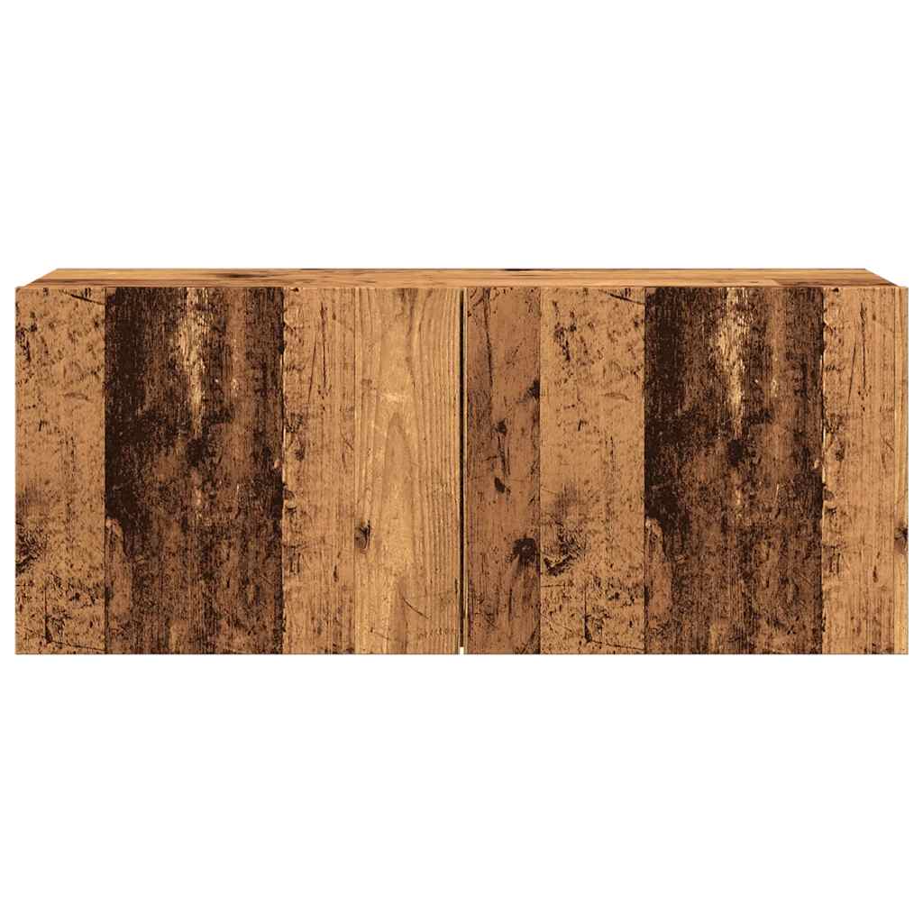 Mobile TV a Parete Legno Antico 100x30x41 cm