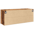 Mobile TV a Parete Legno Antico 100x30x41 cm