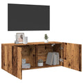 Mobile TV a Parete Legno Antico 100x30x41 cm