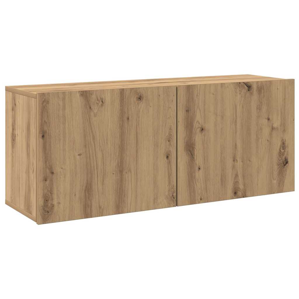 Mobile TV a Parete Rovere Artigianale 100x30x41 cm