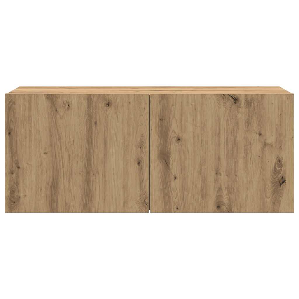 Mobile TV a Parete Rovere Artigianale 100x30x41 cm