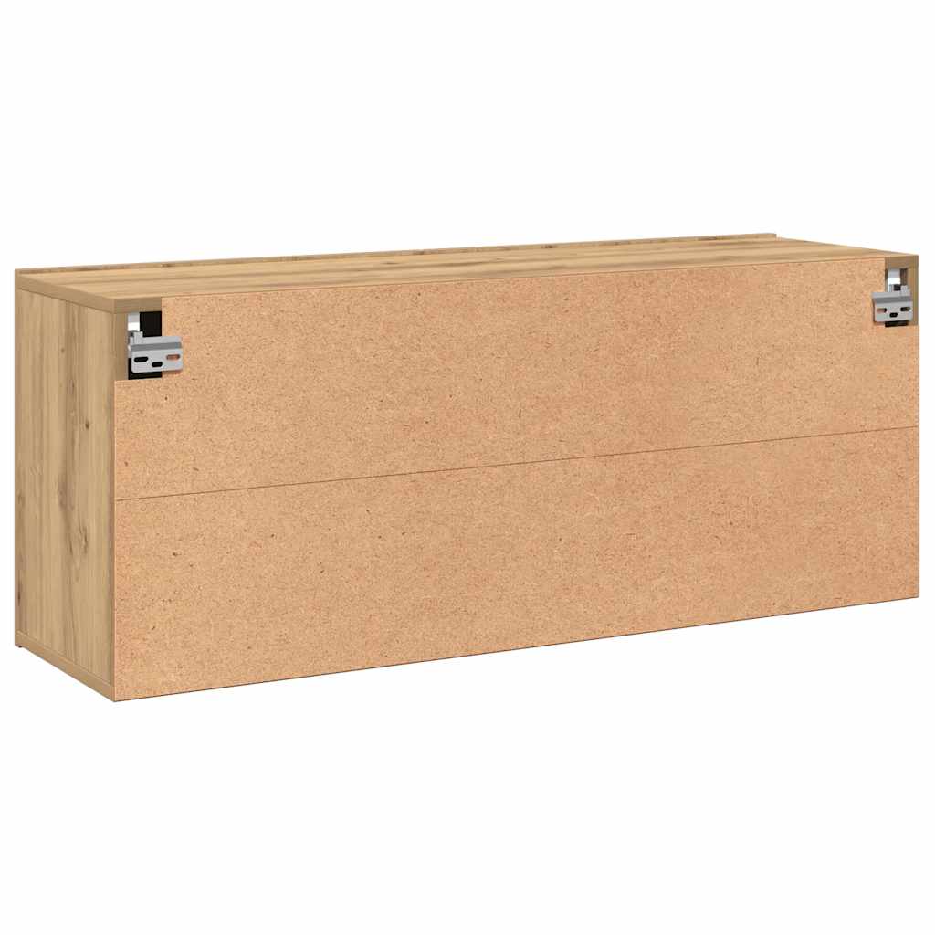 Mobile TV a Parete Rovere Artigianale 100x30x41 cm