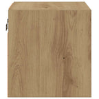 Mobili TV a Parete con Luci LED 2 pz Rovere Artigianale