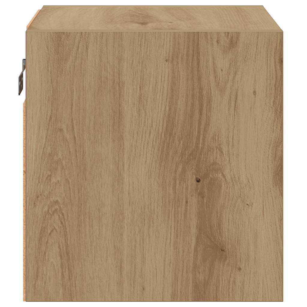 Mobili TV a Parete con Luci LED 2 pz Rovere Artigianale
