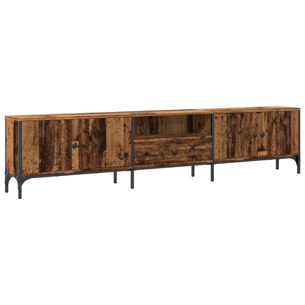 Mobile TV con Cassetto Legno Antico 200x25x44 cm in Truciolato