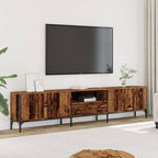 Mobile TV con Cassetto Legno Antico 200x25x44 cm in Truciolato