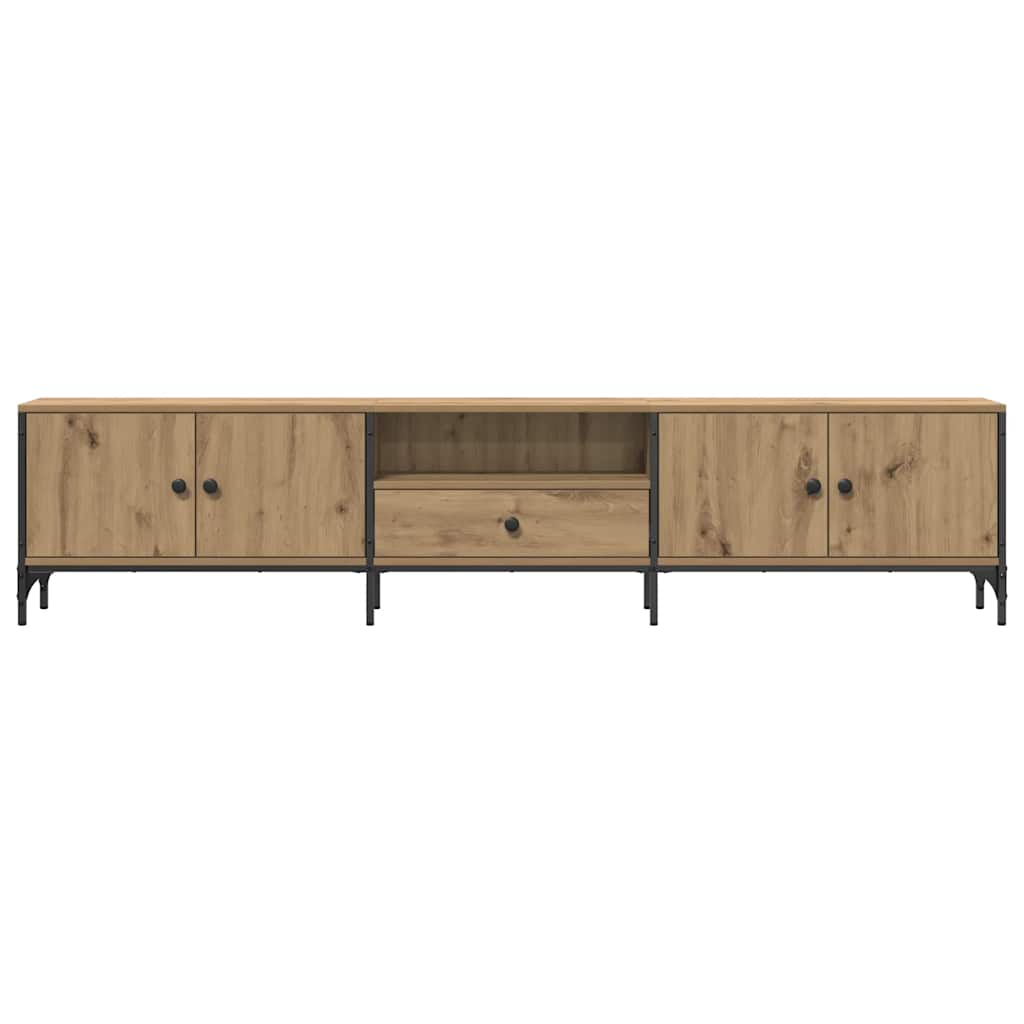Mobile TV Cassetto Rovere Artigianale 200x25x44cm in Truciolato