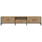Mobile TV Cassetto Rovere Artigianale 200x25x44cm in Truciolato