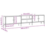 Mobile TV Cassetto Rovere Artigianale 200x25x44cm in Truciolato