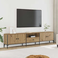 Mobile TV Cassetto Rovere Artigianale 200x25x44cm in Truciolato