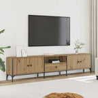 Mobile TV Cassetto Rovere Artigianale 200x25x44cm in Truciolato