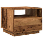 Tavolino da Salotto con Luci LED Legno Antico 50x49x40 cm