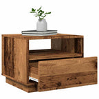 Tavolino da Salotto con Luci LED Legno Antico 50x49x40 cm