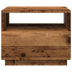 Tavolino da Salotto con Luci LED Legno Antico 50x49x40 cm