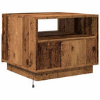 Tavolino da Salotto con Luci LED Legno Antico 50x49x40 cm
