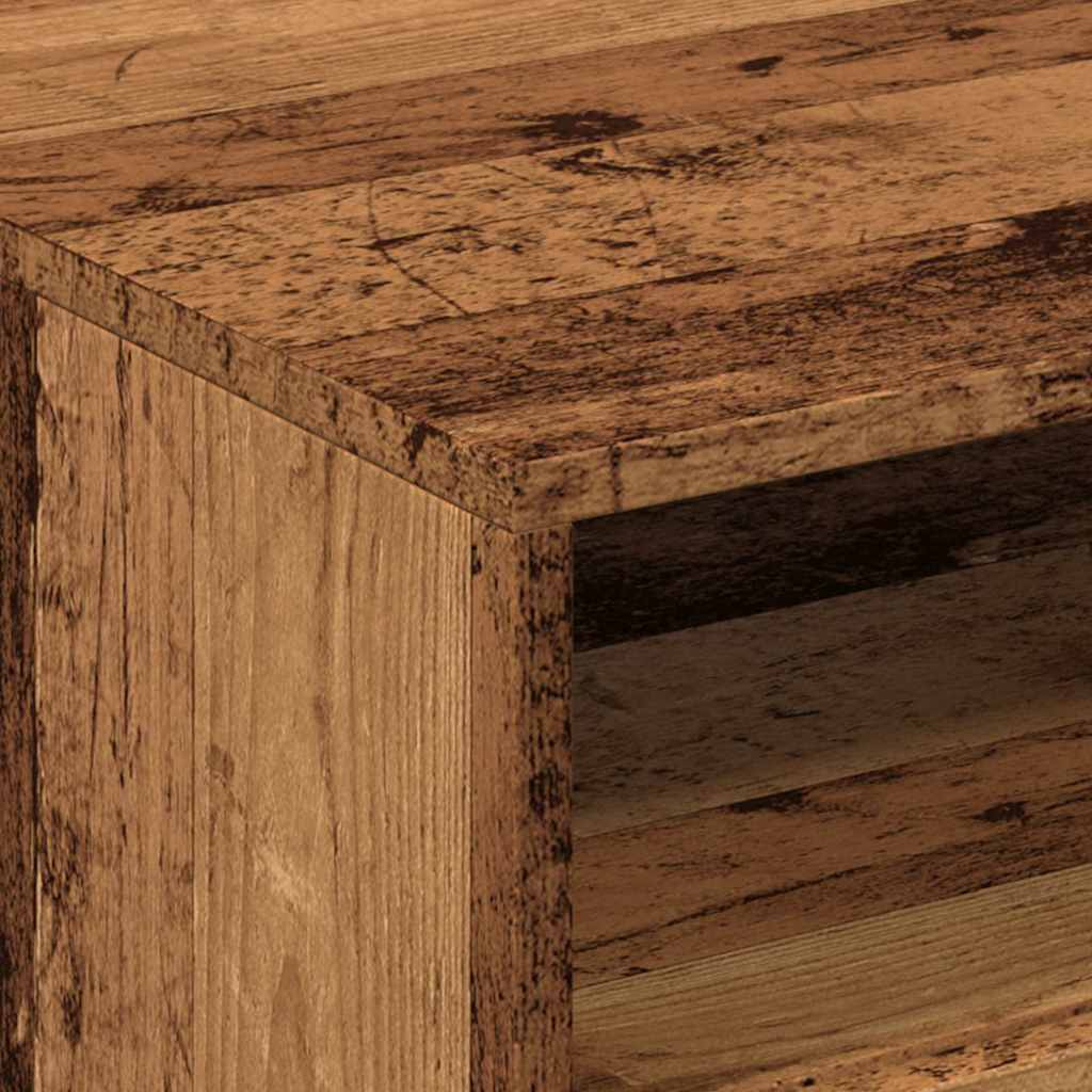 Tavolino da Salotto con Luci LED Legno Antico 50x49x40 cm