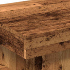 Tavolino da Salotto con Luci LED Legno Antico 50x50x40 cm