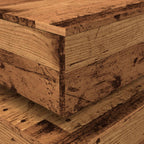 Tavolino da Salotto con Luci LED Legno Antico 50x50x40 cm