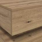 Tavolino da Salotto con Luci LED Rovere Artigianale 50x50x40 cm