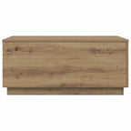 Tavolino da Salotto con Luci LED Rovere Artigianale 90x50x40 cm