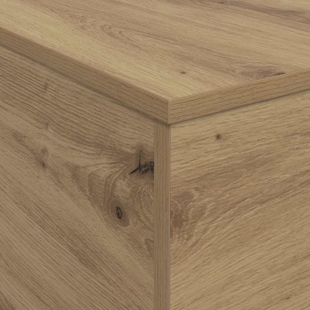 Tavolino da Salotto con Luci LED Rovere Artigianale 90x50x40 cm