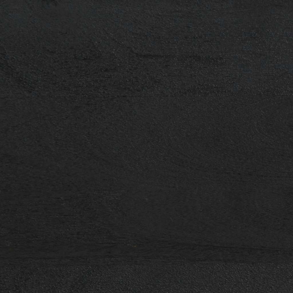 Comodino Nero 40x33x46 cm in Legno Massello di Mango