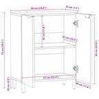 Credenza Nera 60x33x75 cm in Legno Multistrato