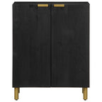 Credenza Nera 60x33x75 cm in Legno Multistrato