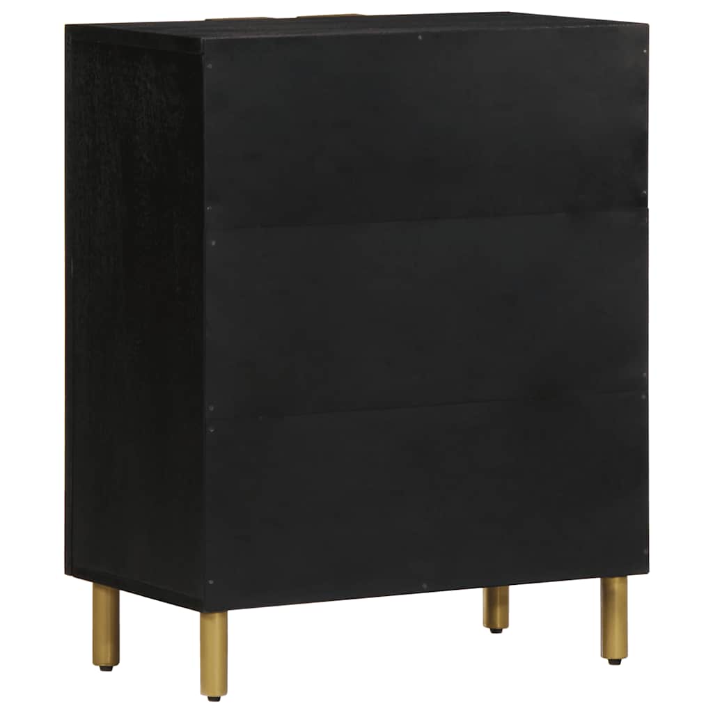 Credenza Nera 60x33x75 cm in Legno Multistrato