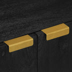 Credenza Nera 60x33x75 cm in Legno Multistrato