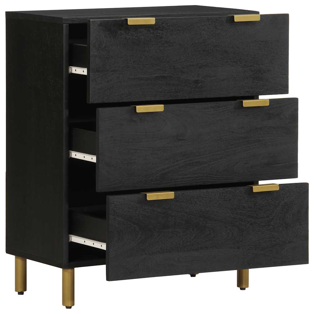 Credenza Nera 60x33x75 cm in Legno Multistrato