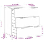 Credenza Nera 60x33x75 cm in Legno Multistrato