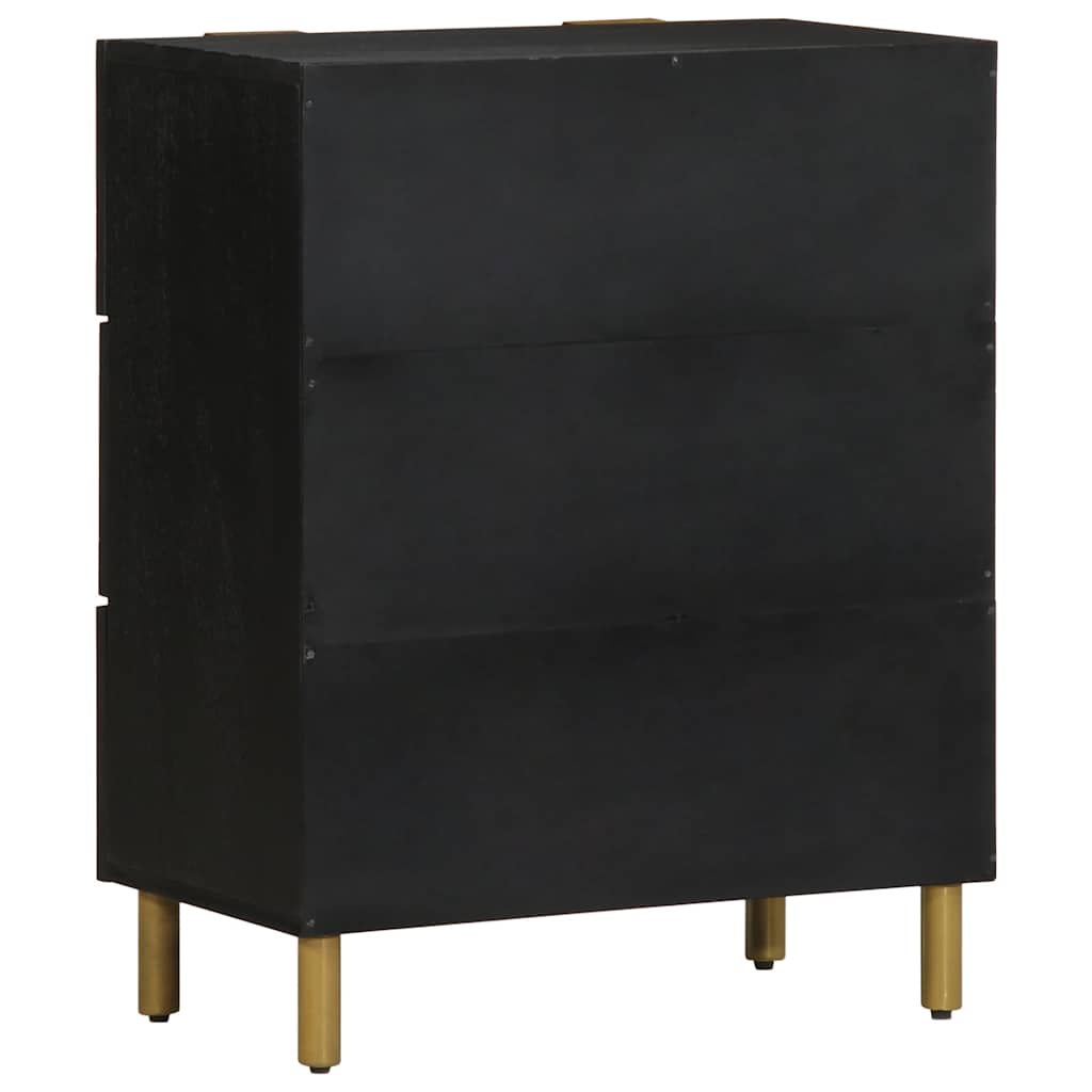 Credenza Nera 60x33x75 cm in Legno Multistrato