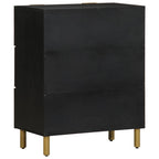 Credenza Nera 60x33x75 cm in Legno Multistrato