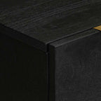 Credenza Nera 60x33x75 cm in Legno Multistrato