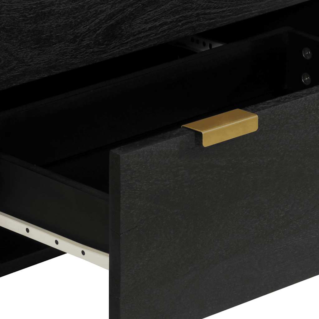 Credenza Nera 60x33x75 cm in Legno Multistrato