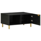 Tavolino da Salotto Nero 80x50x40 cm in Legno Multistrato