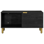 Tavolino da Salotto Nero 80x50x40 cm in Legno Multistrato