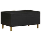 Tavolino da Salotto Nero 80x50x40 cm in Legno Multistrato