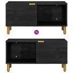 Tavolino da Salotto Nero 80x50x40 cm in Legno Multistrato