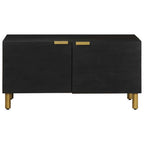Tavolino da Salotto Nero 80x50x40 cm in Legno Multistrato