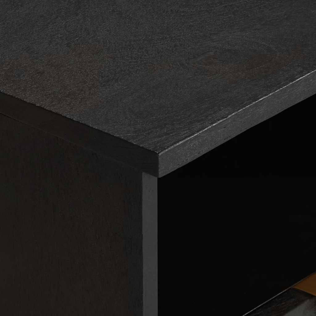 Comodino Nero 40x33x46 cm in Legno Multistrato