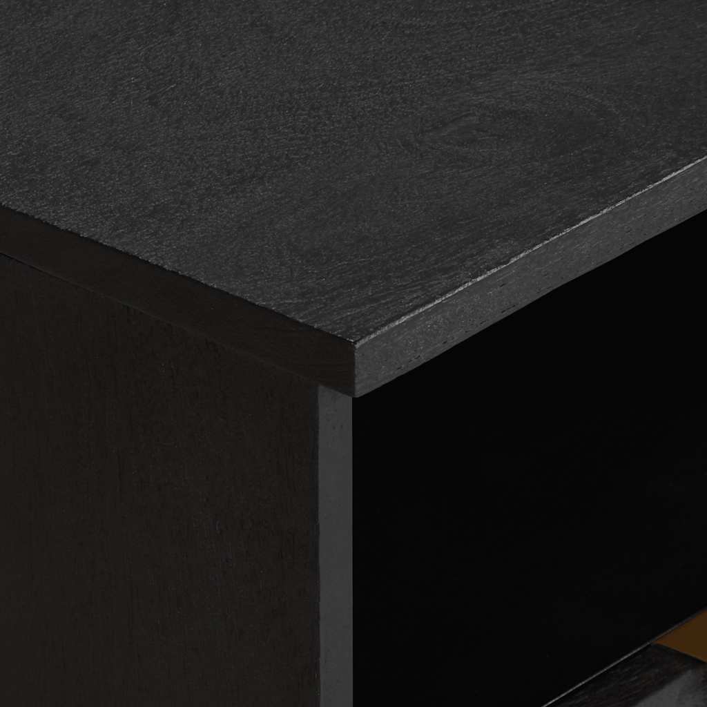 Comodino Nero 40x33x46 cm in Legno Multistrato