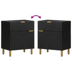 Comodino Nero 50x33x60 cm in Legno Multistrato