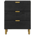 Comodino Nero 50x33x62 cm in Legno Multistrato