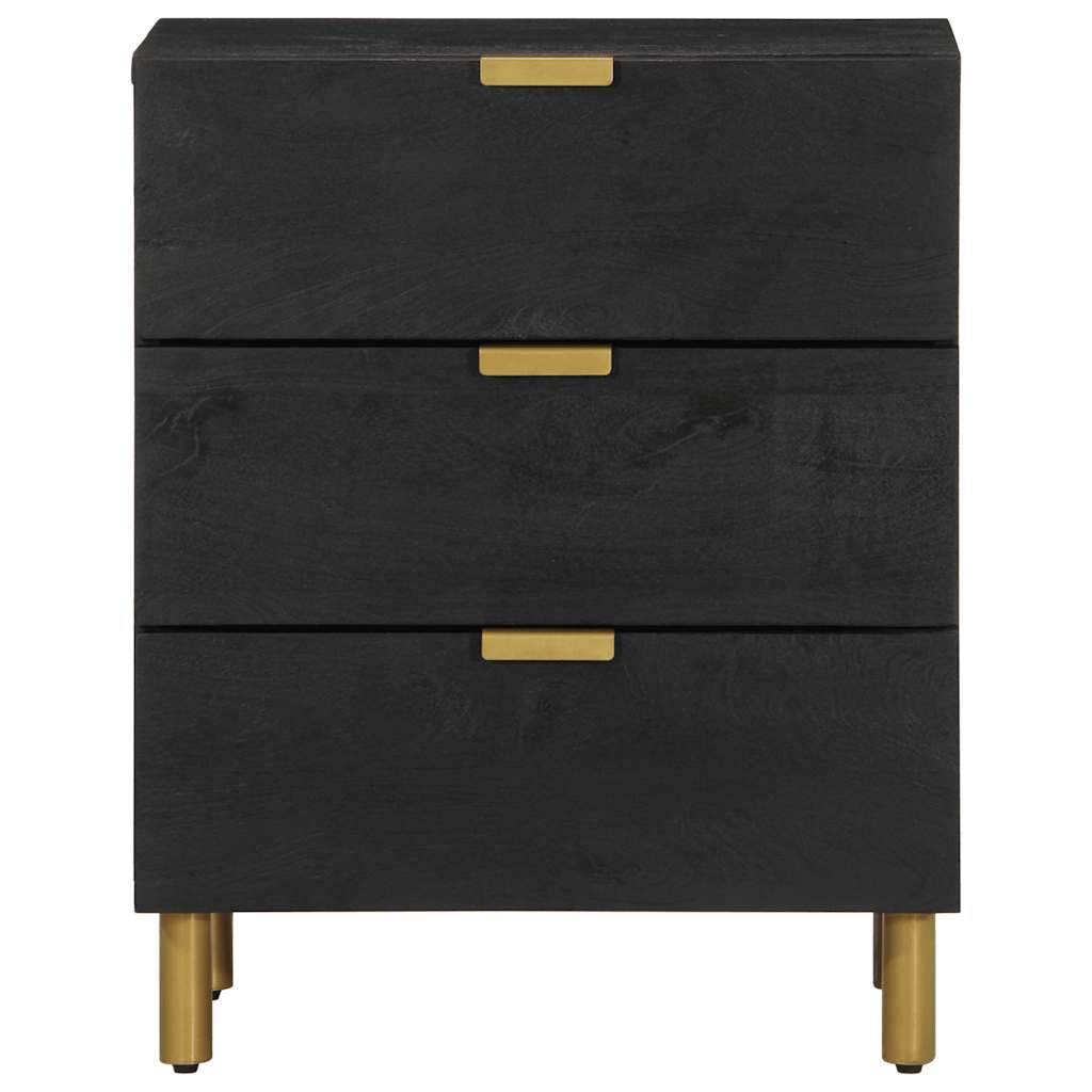 Comodino Nero 50x33x62 cm in Legno Multistrato