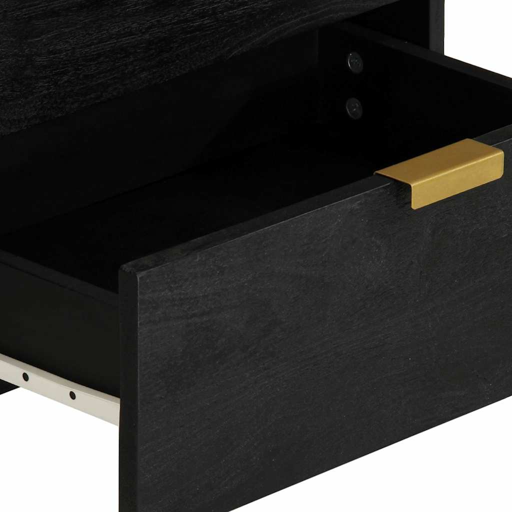 Comodino Nero 50x33x62 cm in Legno Multistrato